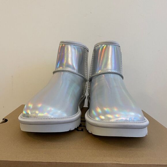 UGG Classic Mini Iridescent Glacier Grey Boots USA Women Size 8/UK 6/EU 39 - Picture 7 of 15